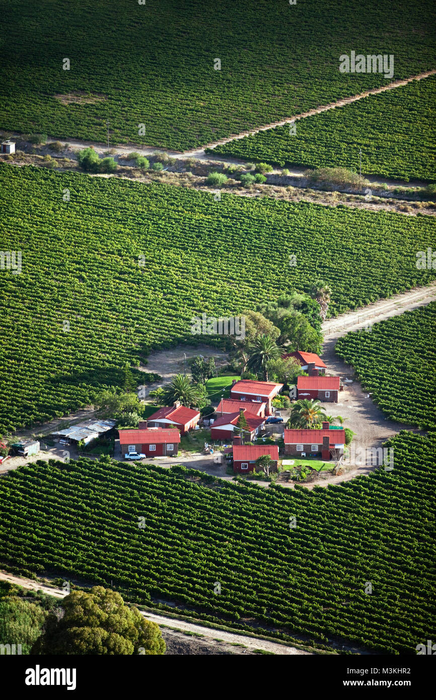 South Africa, Western Cape, Robertson, Robertson Wine Valley. Labour houses on Van Loveren Wine