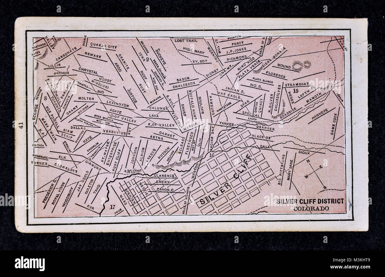 1882 Bradstreet Atlas Map Gold Mine Map Silver cliff District