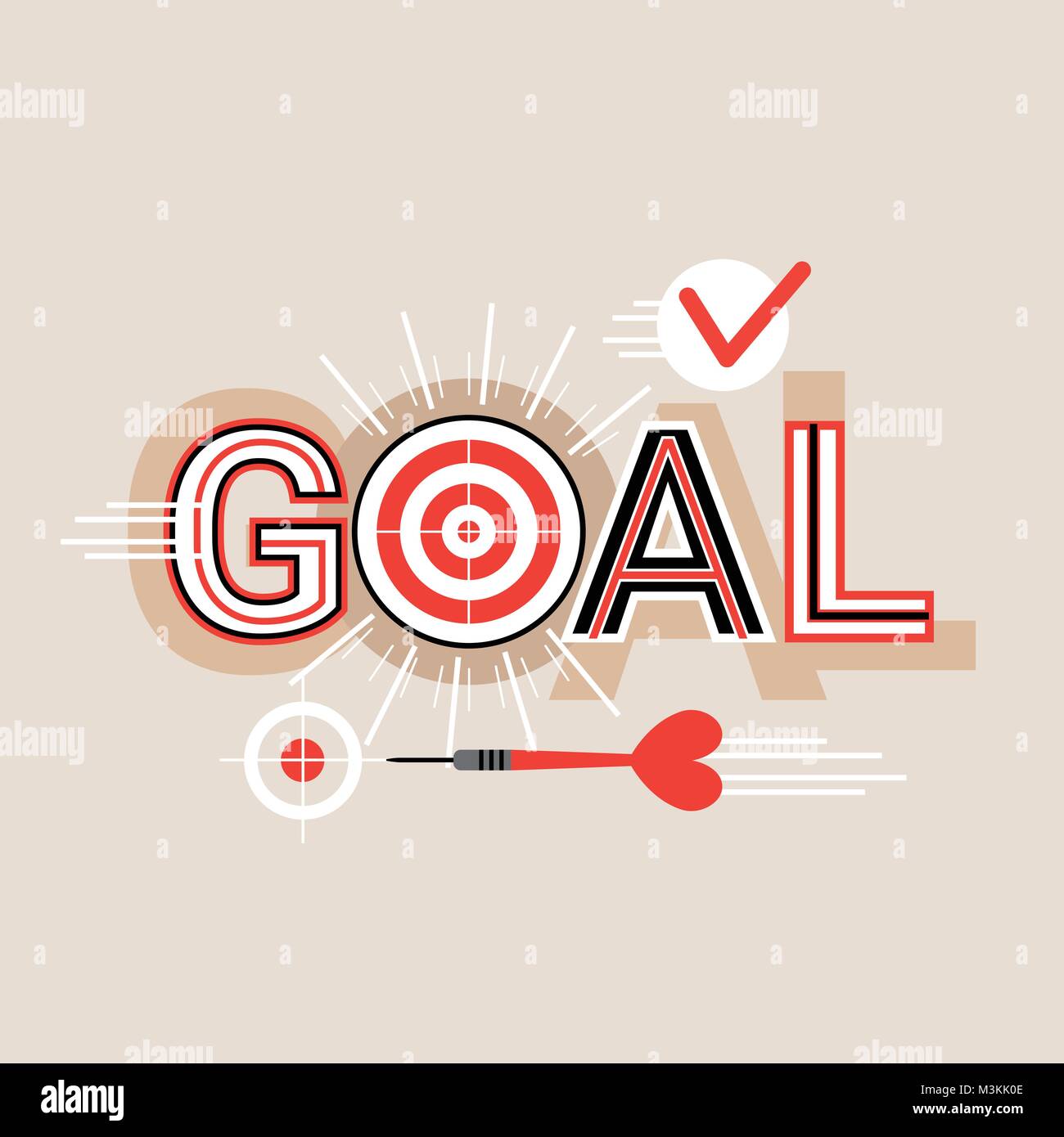 Goal Word Creative Graphic Design Modern Business Concept Over Abstract Geometric Shapes Background Stock Vector Image Art Alamy