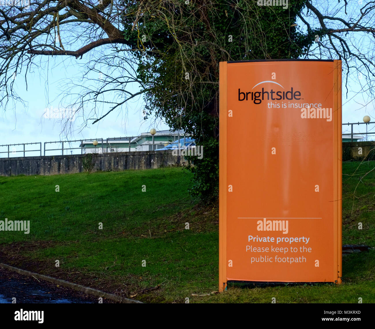 The sign for Brightside Insurance. Originally cofounded by Aaron Banks