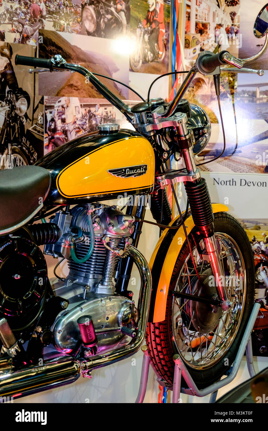 Motorbikes at the 38th Carol Nash Bristol classic bike show Ducati 250 scrambler Stock Photo