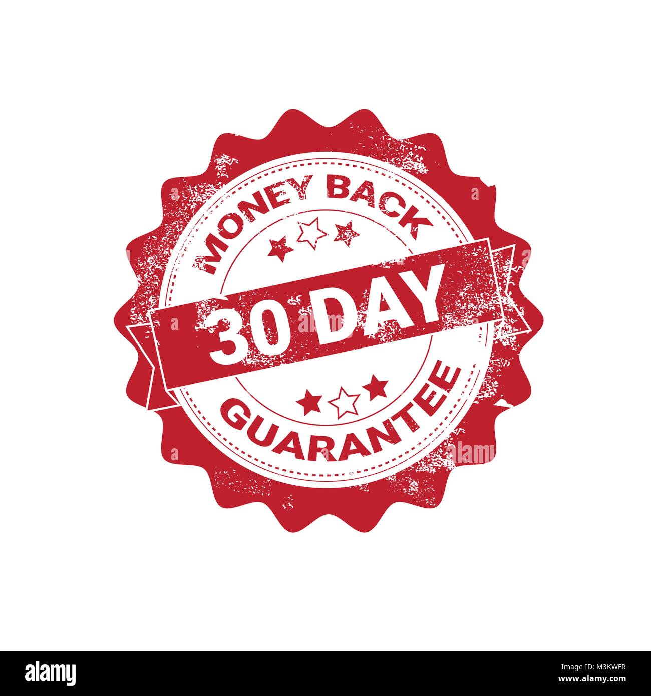 Money Back Guarantee Badge Red Grunge Sticker Or Stamp Template ...