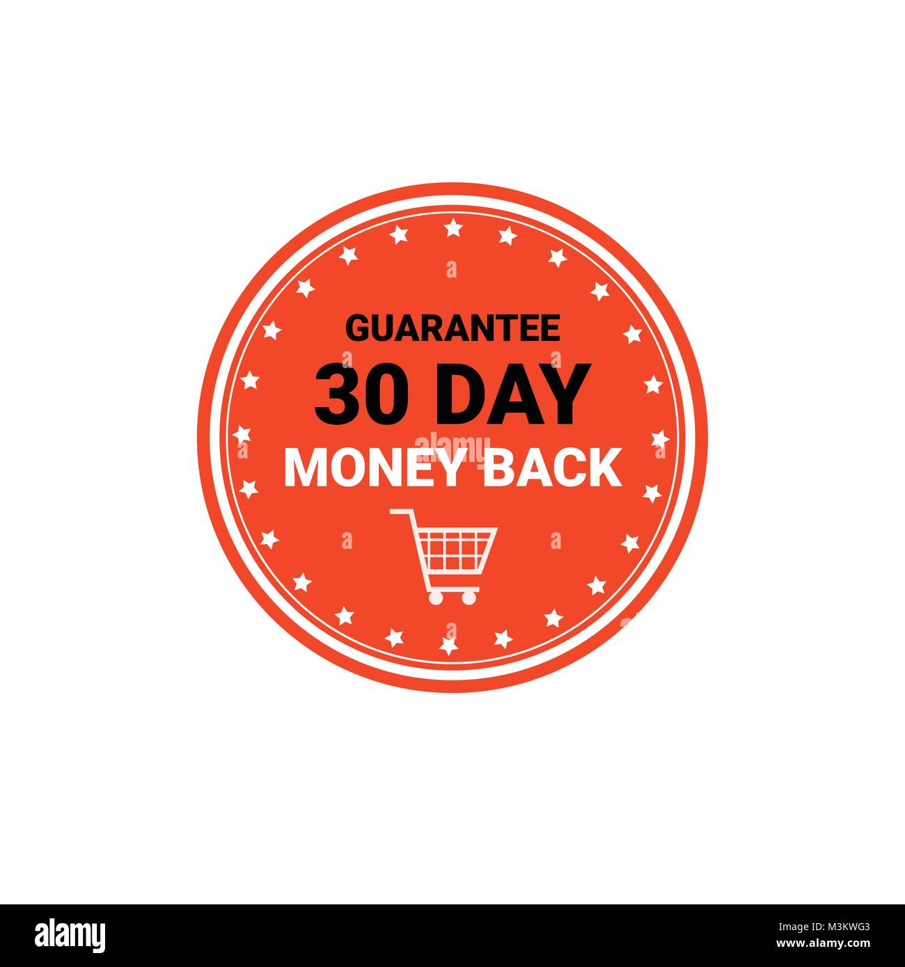 Money Back In 30 Days Badge Sign Seal Template Label Isolated Stock Vector Image Art Alamy