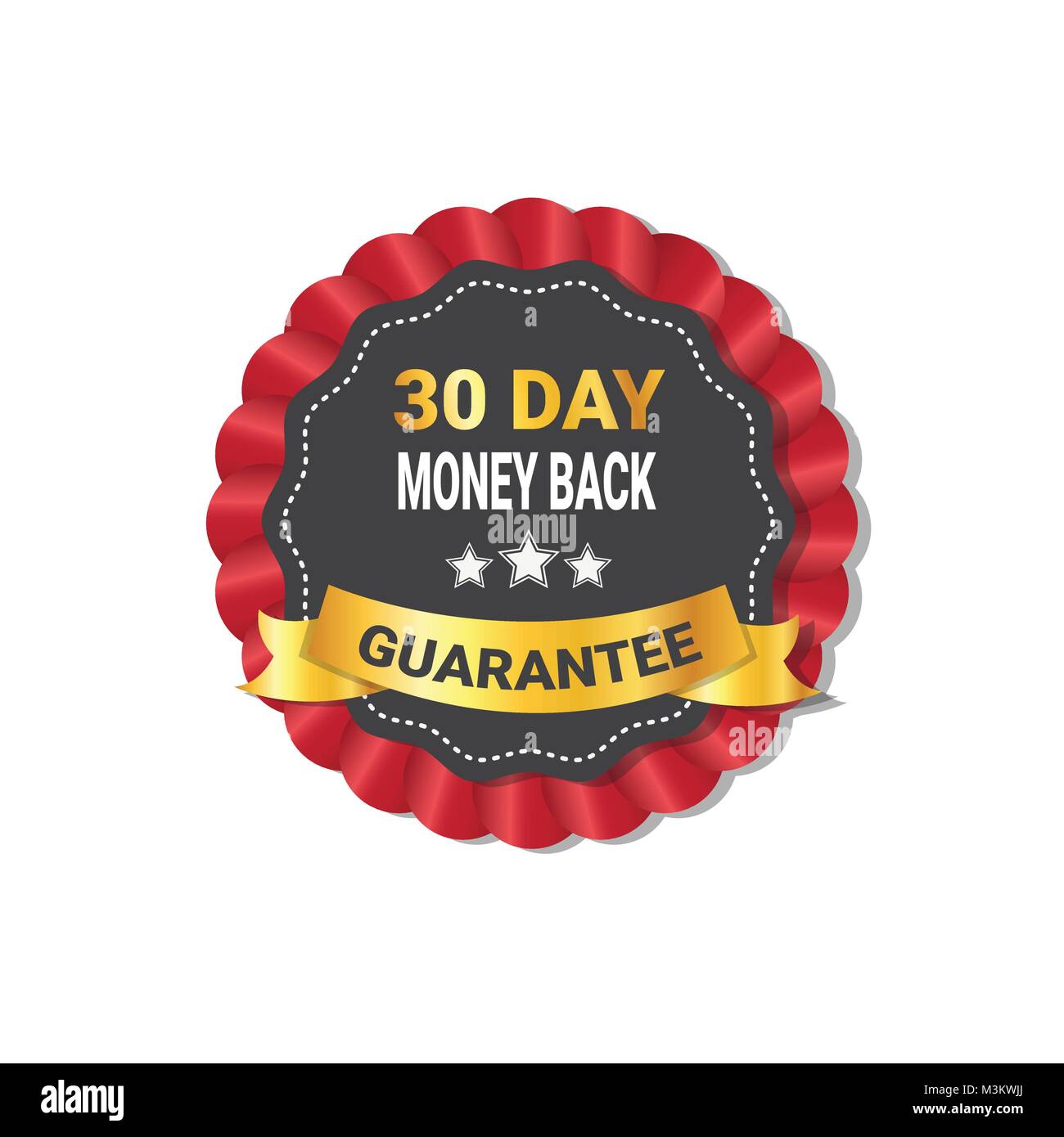 Money Back In 30 Days Guarantee Label Template Isolated Stock Vector Image Art Alamy