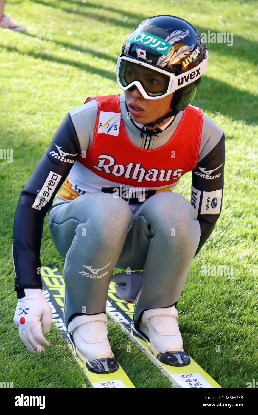 Kento Sakuyama (Japan / JAP) in der Qualifikation FIS Sommer Grand Prix 2016 Hinterzarten Stock Photo