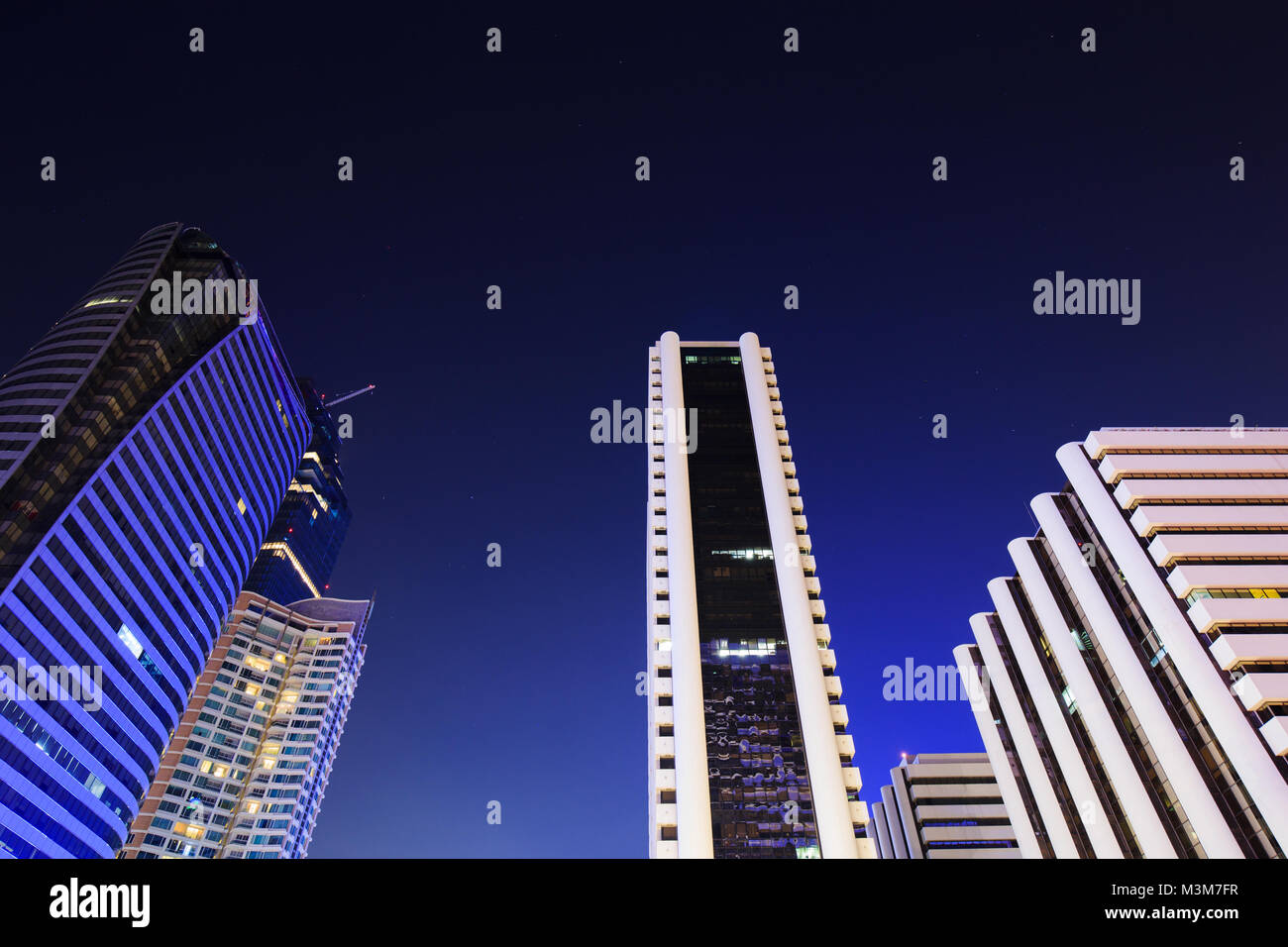 building with sky at night, Bangkok, Thailand Stock Photo - Alamy
