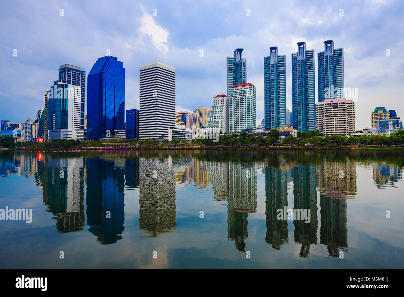 urban city view at Benjakitti Park, Bangkok, Thailand Stock Photo