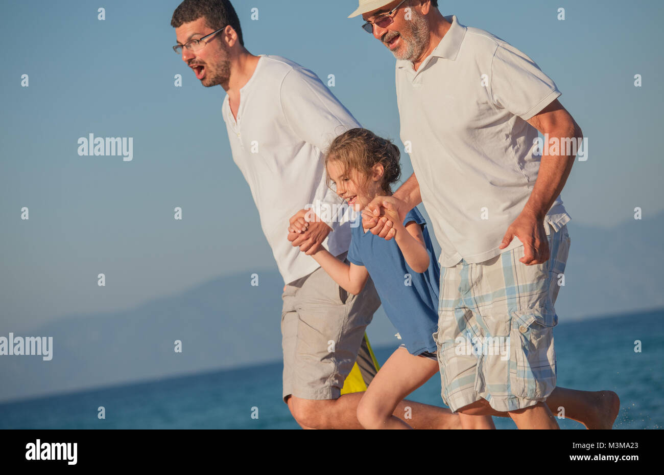 Beach Summer Vacation Generations Stock Photo