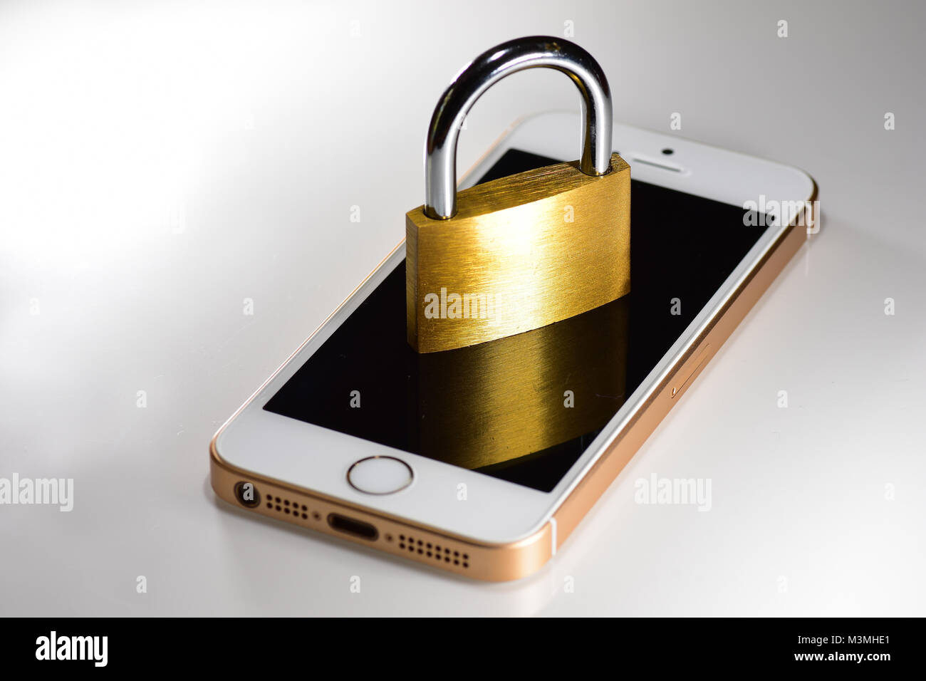 Locked iPhone technology time out Stock Photo Alamy