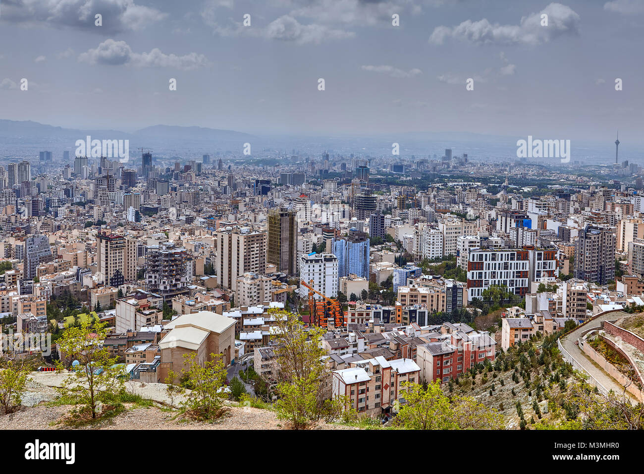 Tehran, Iran - April 28, 2017: Skyline view on capital city of Iran with  high-rise buildings, and public parks Stock Photo - Alamy