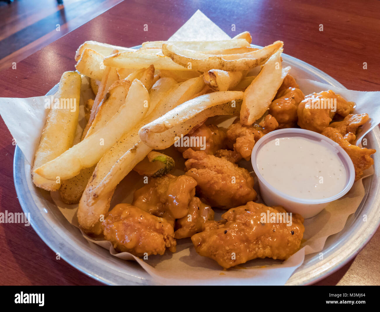 Chicken Wings And Fries Stock Photos & Chicken Wings And Fries Stock
