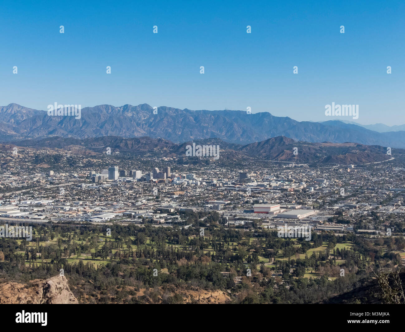Aerial view of Glendale downtown at Los Angeles Stock Photo Alamy