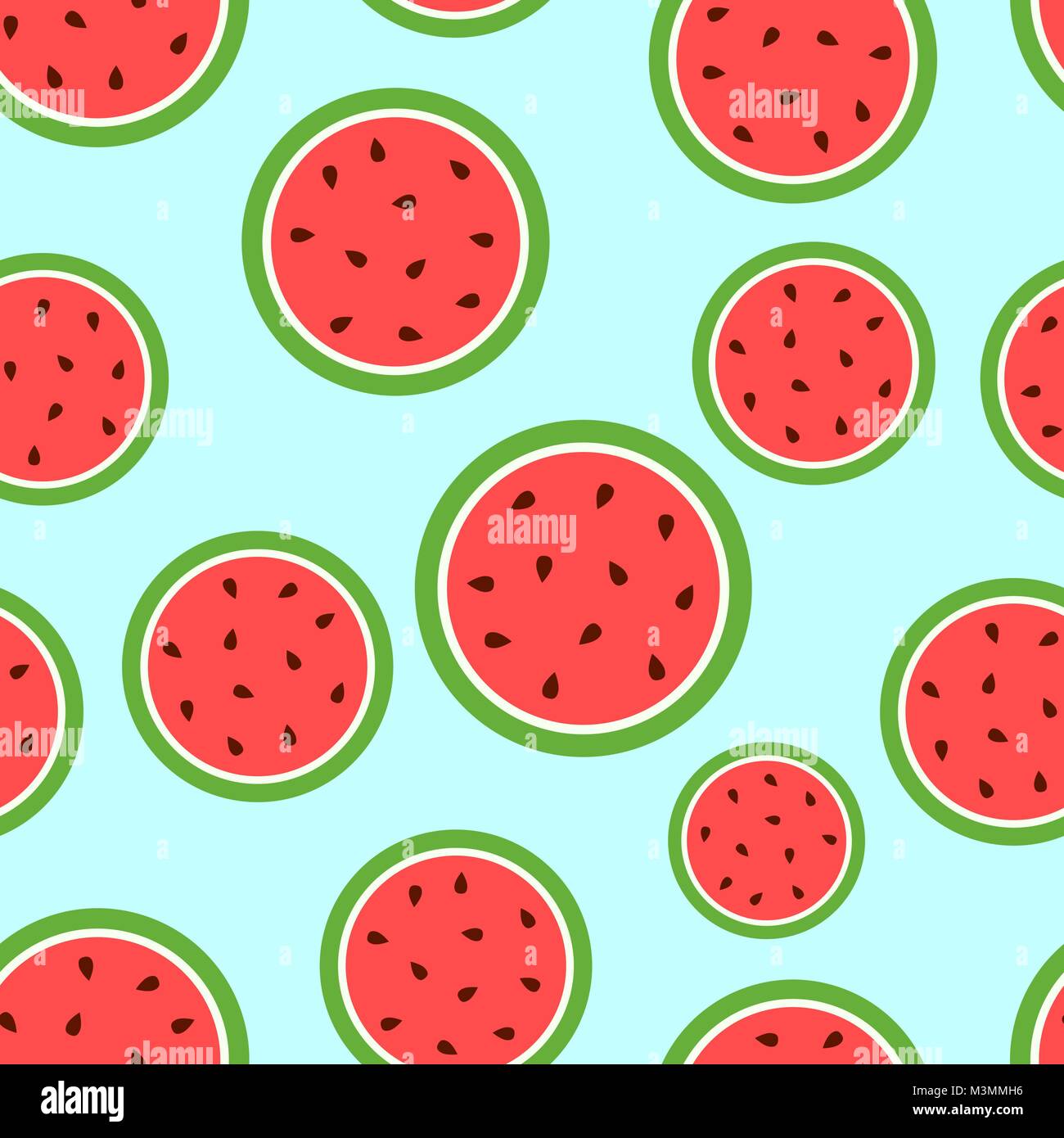 Watermelon seamless pattern background icon. Business flat vector ...