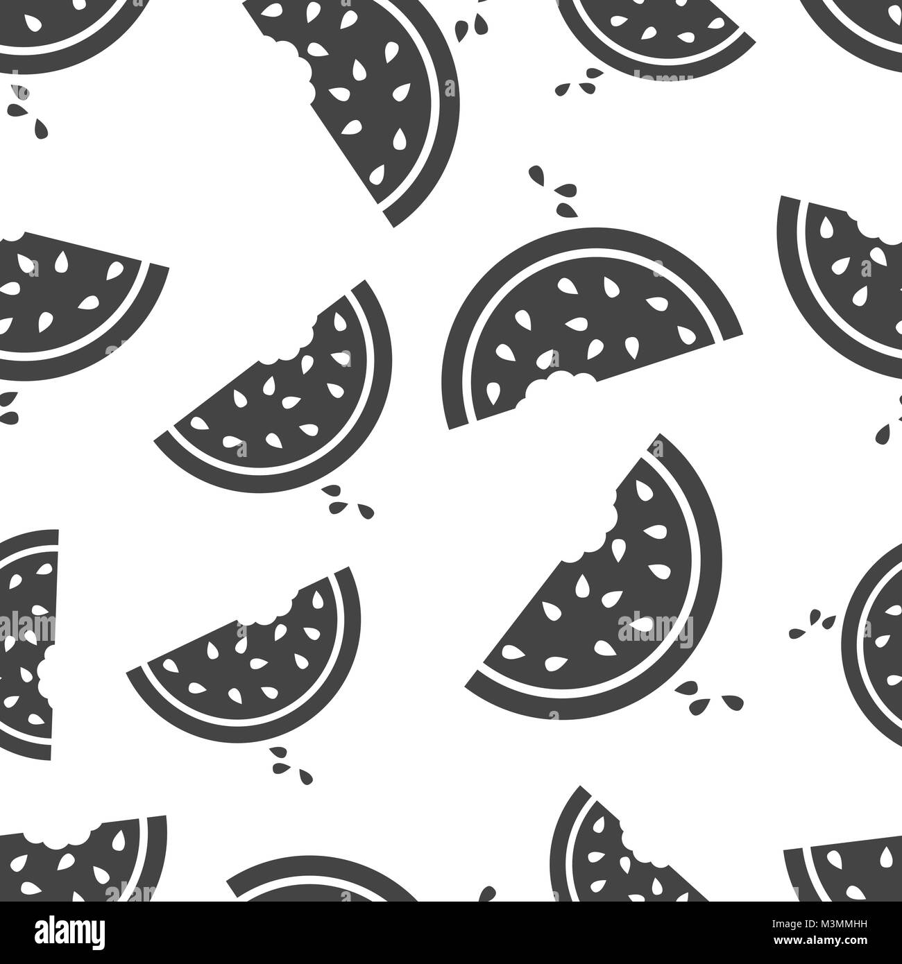 Watermelon seamless pattern background icon. Business flat vector ...