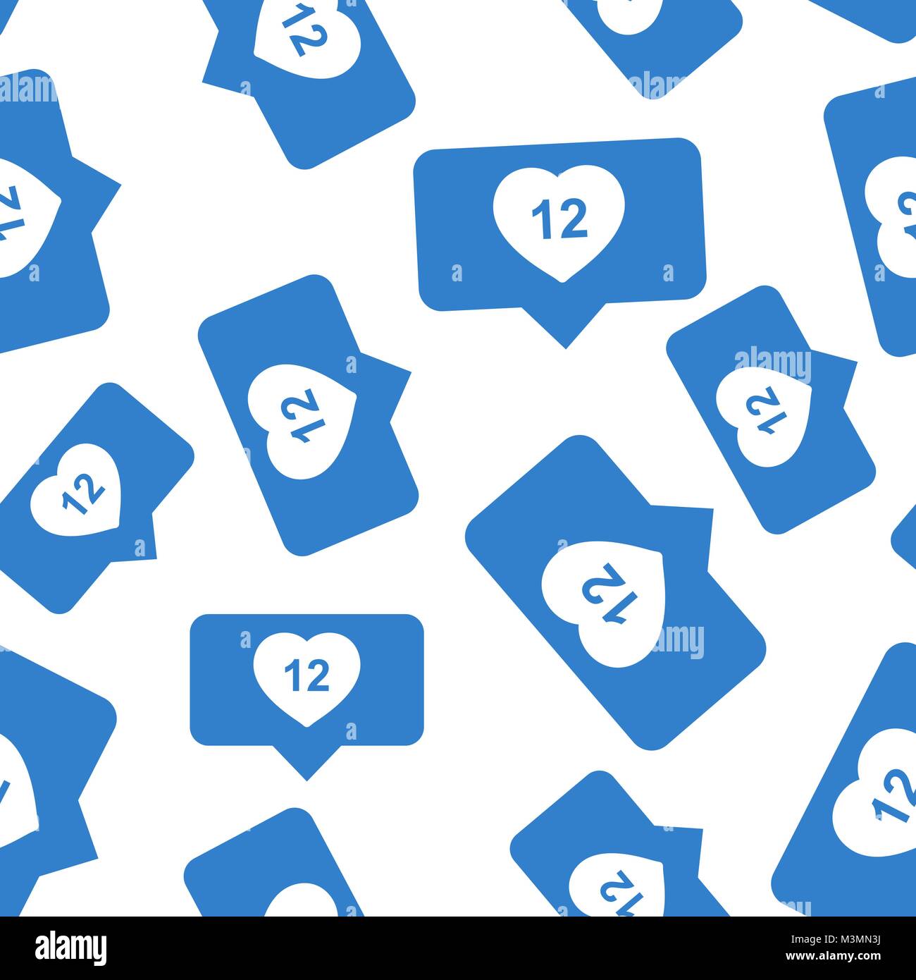 Like, comment, follower seamless pattern background icon. Business flat ...