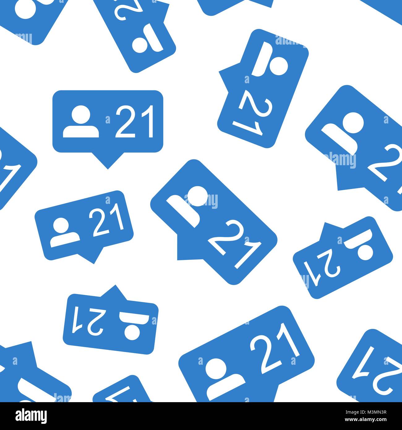 Like, comment, follower seamless pattern background icon. Business flat ...