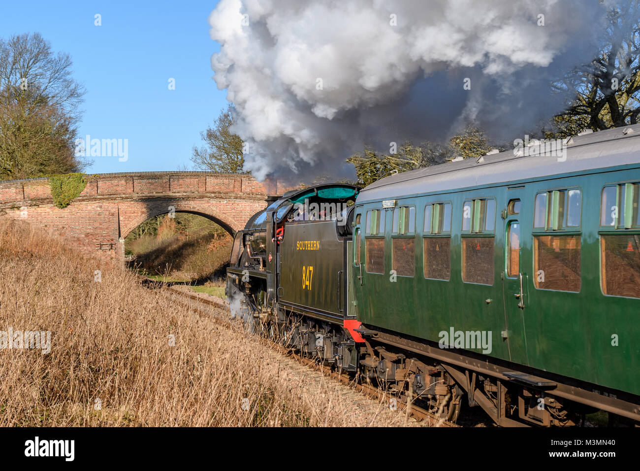Lineside Photograph on the Bluebell Railway Stock Photo Alamy