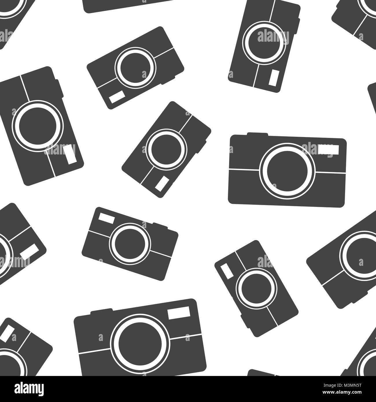 Camera icon seamless pattern background. Business flat vector ...