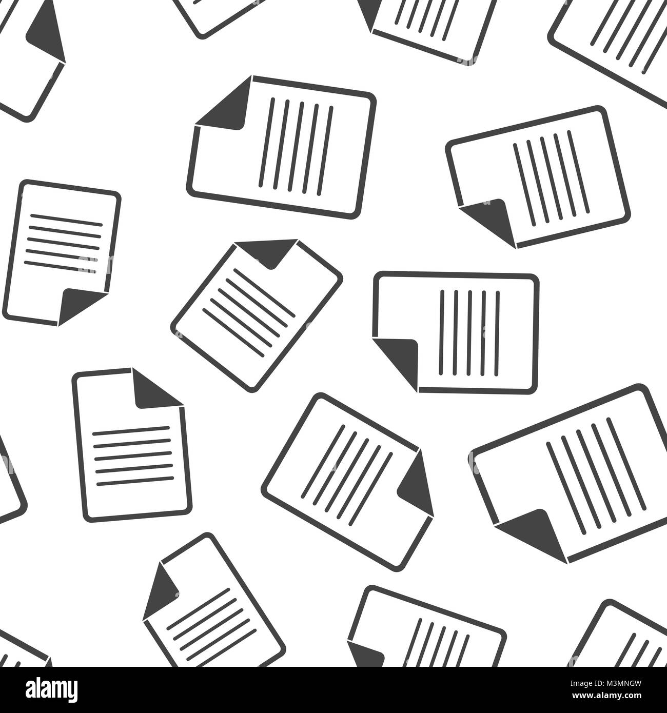 Document seamless pattern background. Business flat vector illustration ...