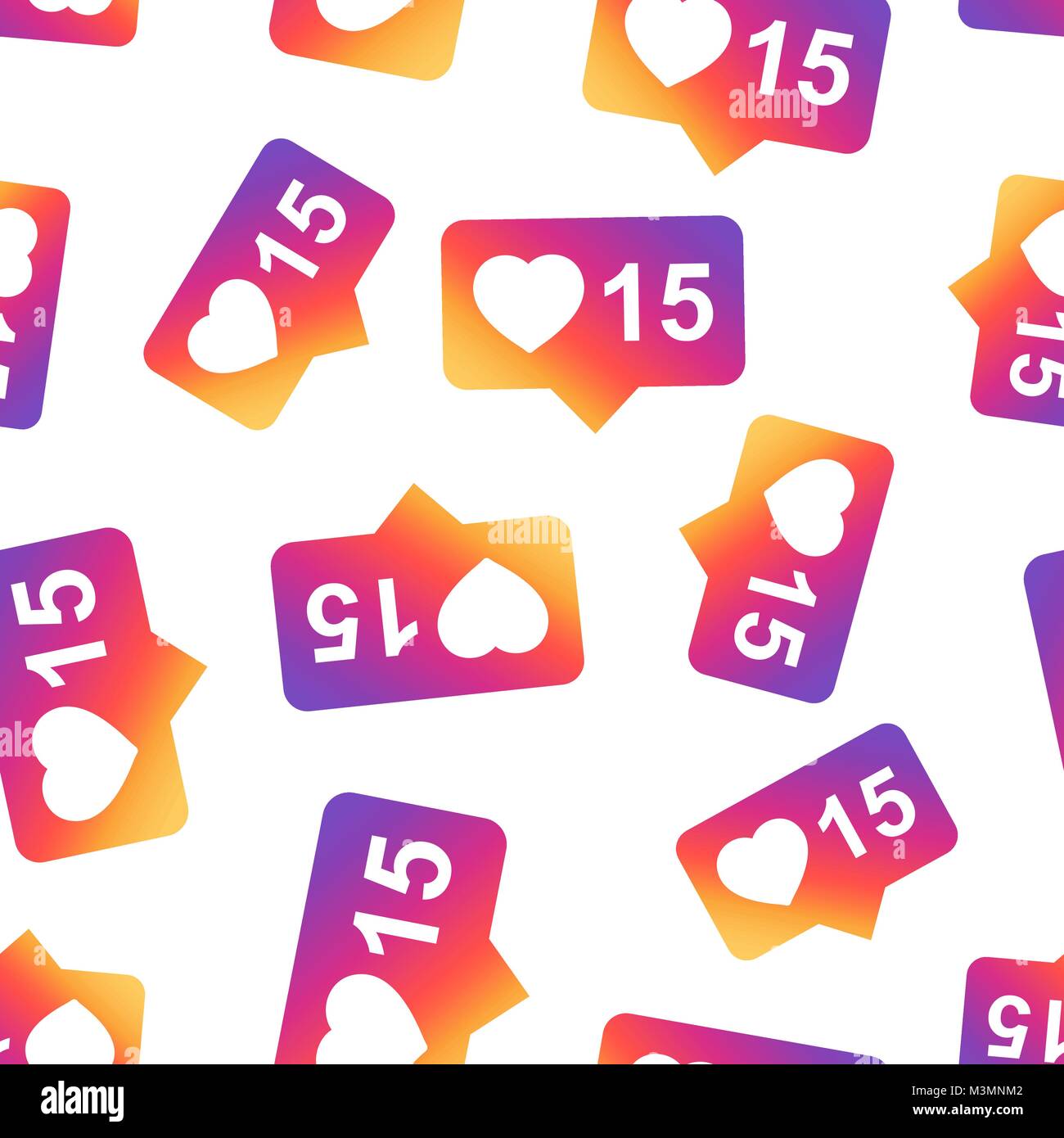 Like, comment, follower seamless pattern background. Business flat ...