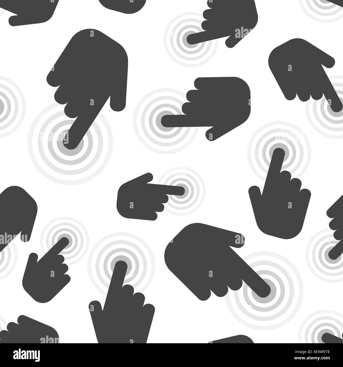 Click hand seamless pattern background. Business flat vector ...
