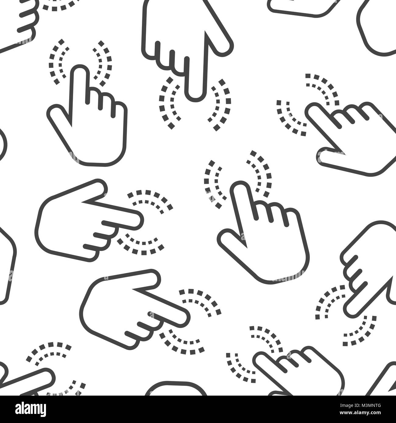 Click hand seamless pattern background. Business flat vector ...
