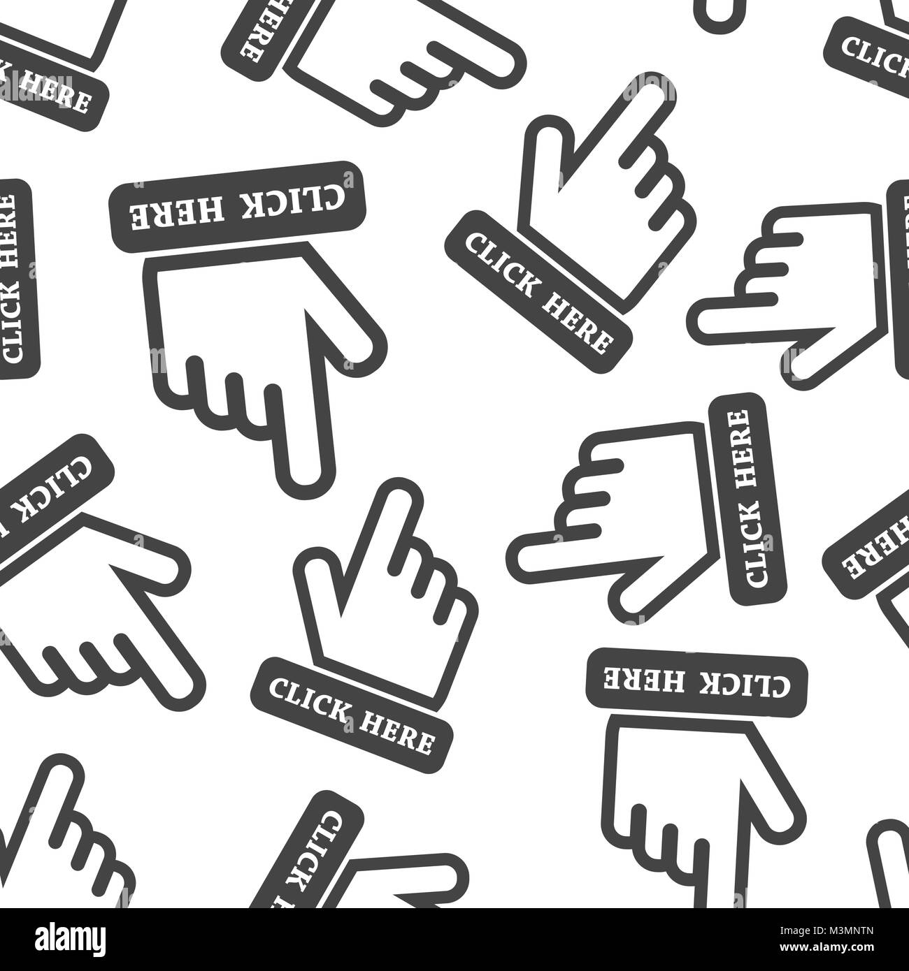 Click here seamless pattern background. Business flat vector ...