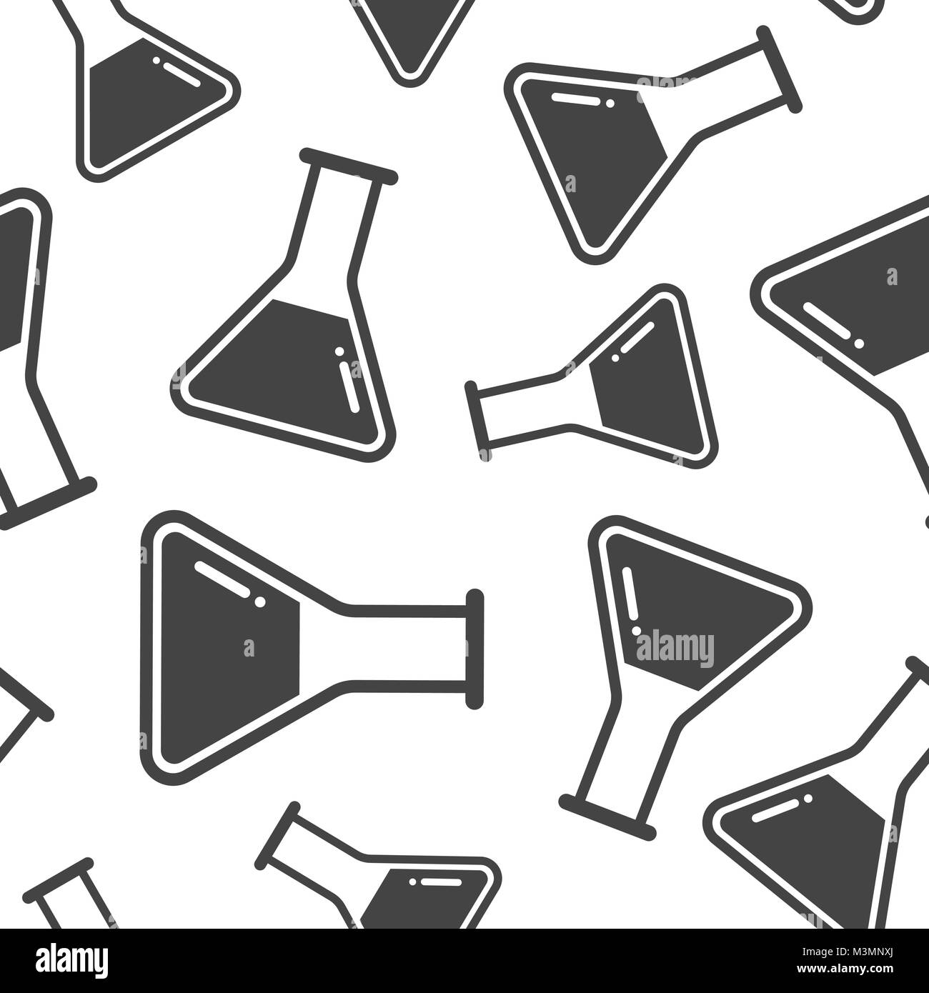 Chemical test tube seamless pattern background. Business flat vector ...