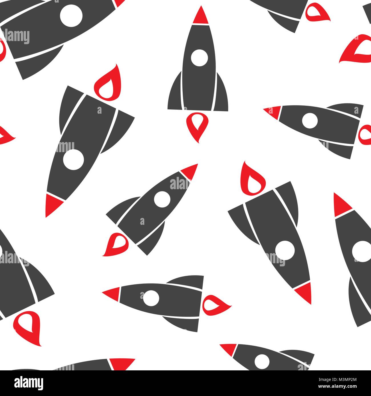 Rocket seamless pattern background. Business flat vector illustration ...