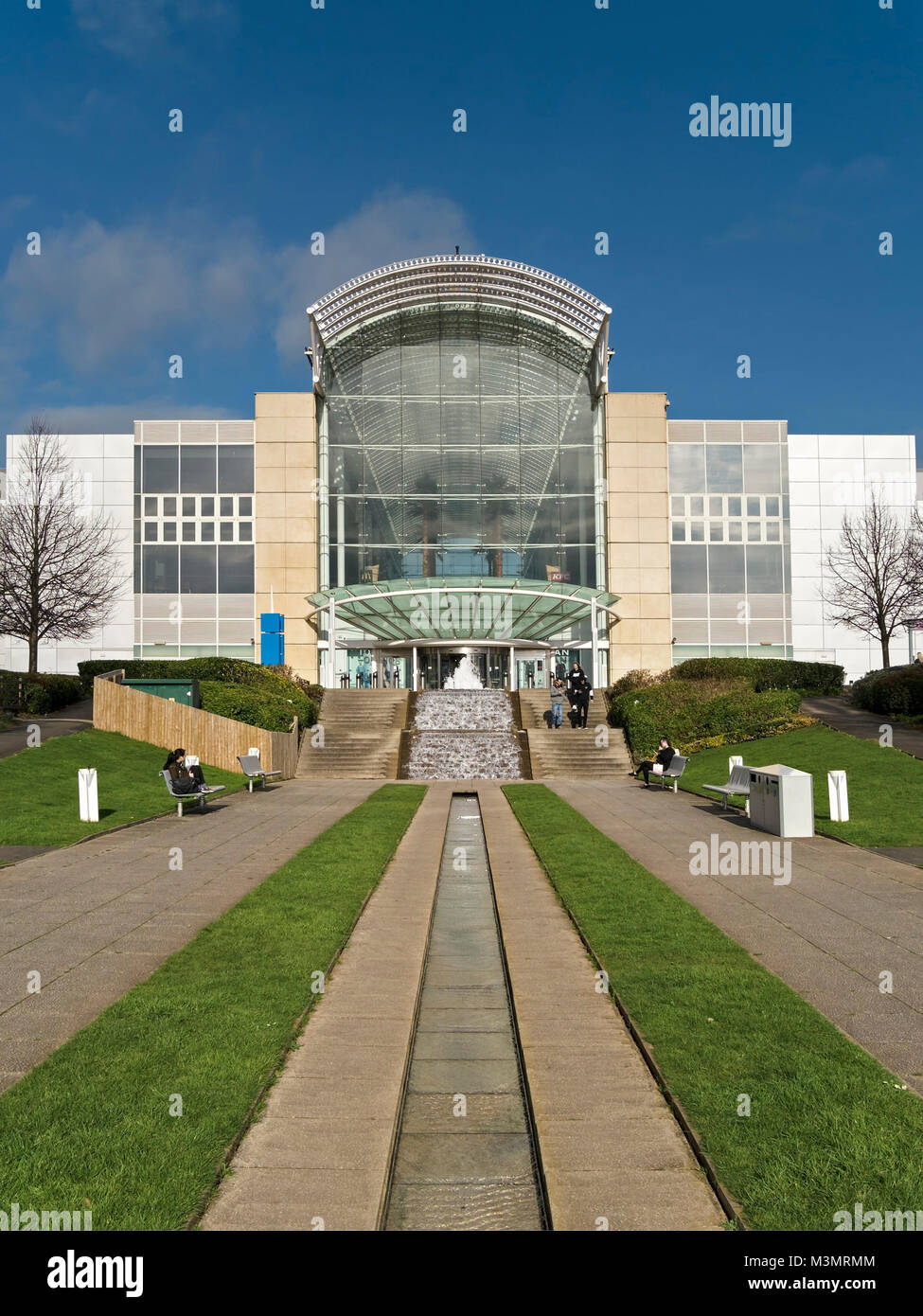 The main shopping centre entrance and atrium of The Mall at Cribbs Causeway, Bristol, England, UK Stock Photo