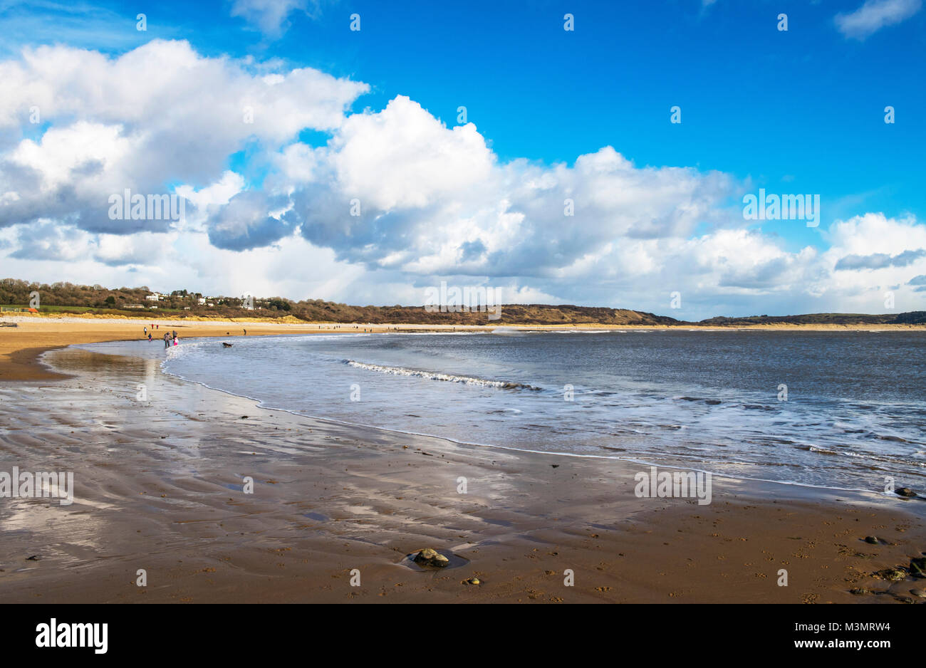 Newton Beach Porthcawl on a sunny winter day Stock Photo Alamy