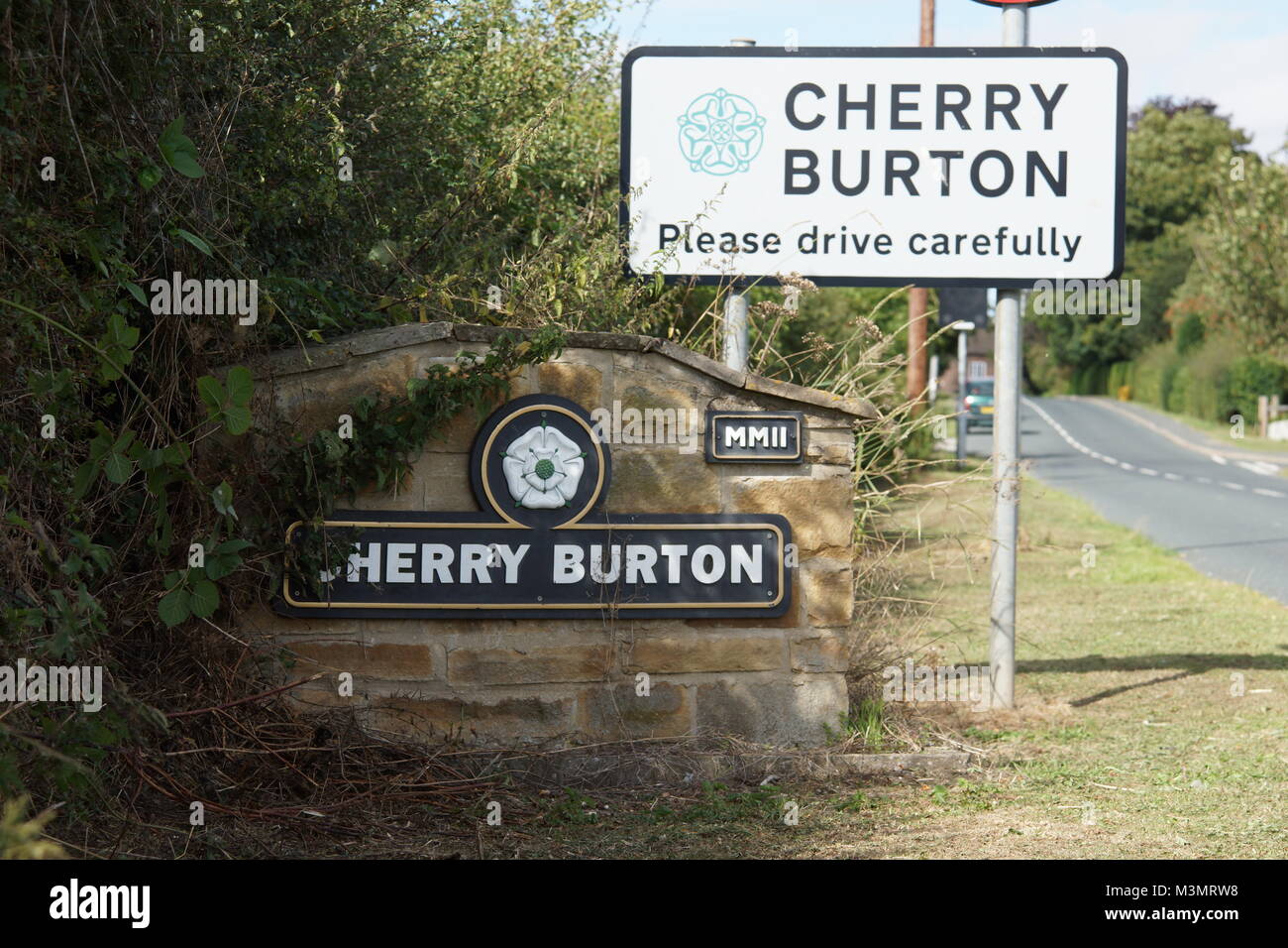Entrance to Cherry Burton, a village and civil parish in the East