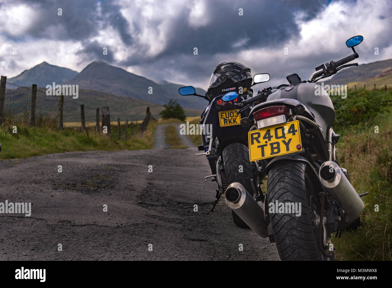 Picture taken in Wales. Road trip on motorcycles Stock Photo Alamy