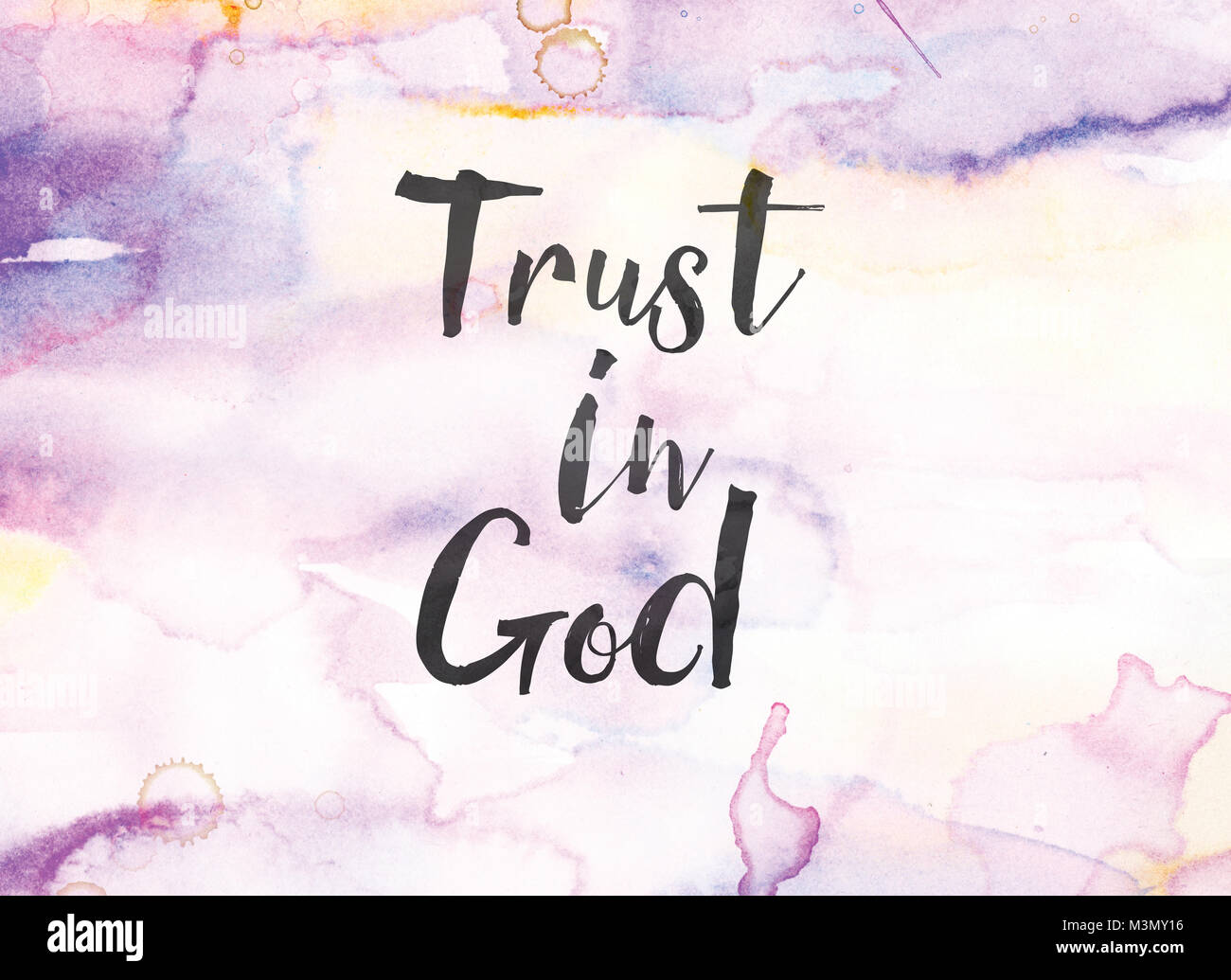 The Words Trust In God Concept And Theme Written In Black Ink On A