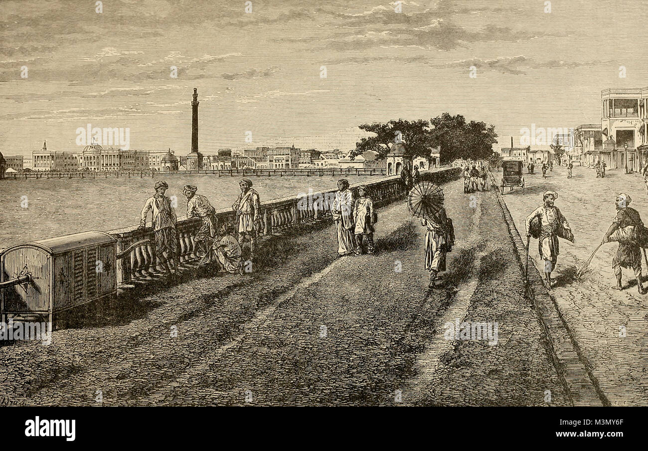 View in Bengal - Esplanade in Calcutta Stock Photo - Alamy
