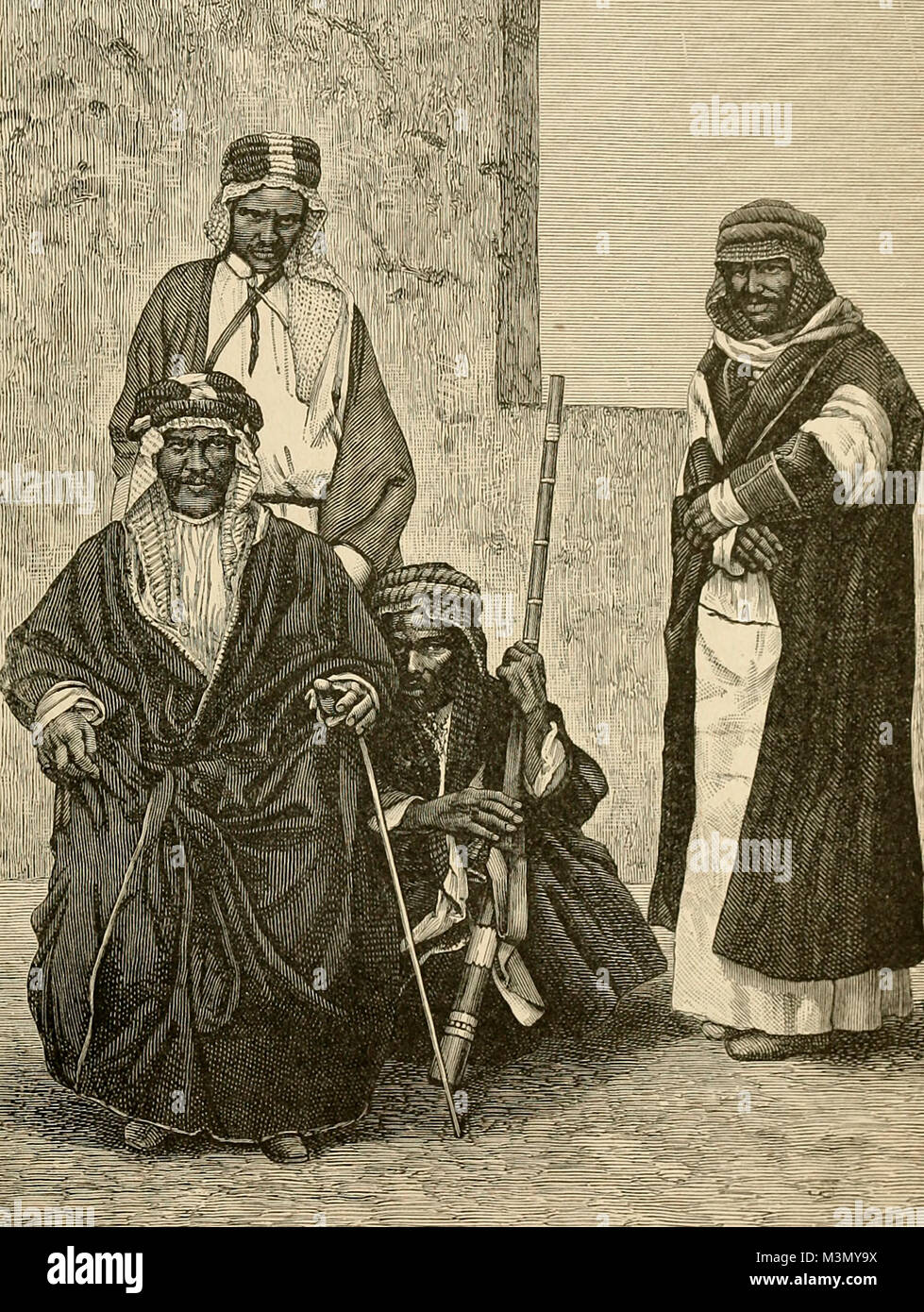 Perso-Mohammedan Types - Arab Chief in the House of a Shiek Stock Photo