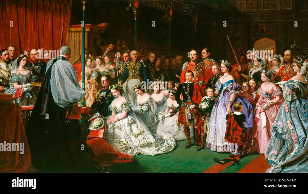 The Marriage of Victoria, Princess Royal, 25 January 1858. John Phillip Stock Photo