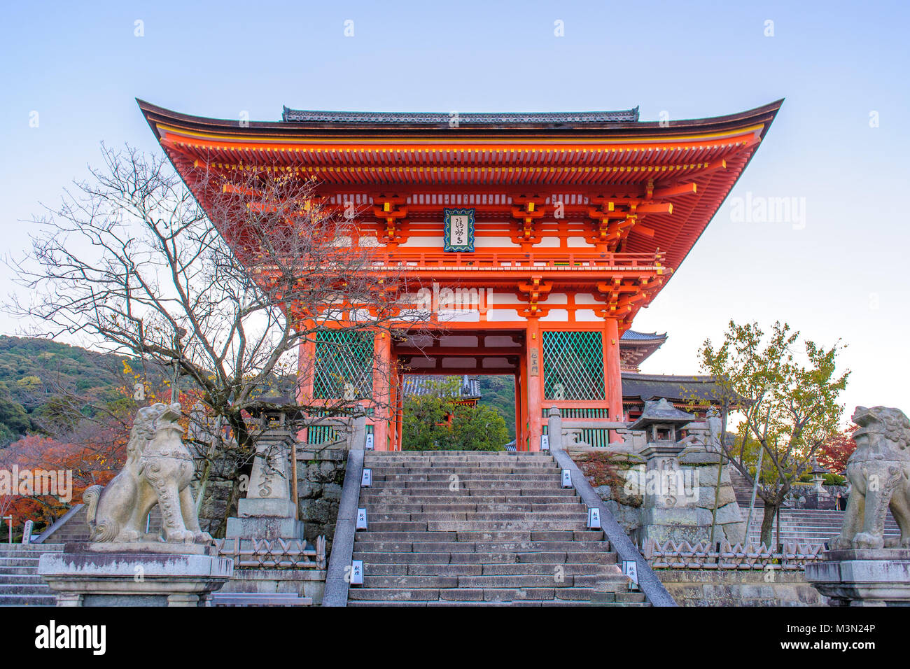 deva gate of Kiyomizu-dera in kyoto Stock Photo