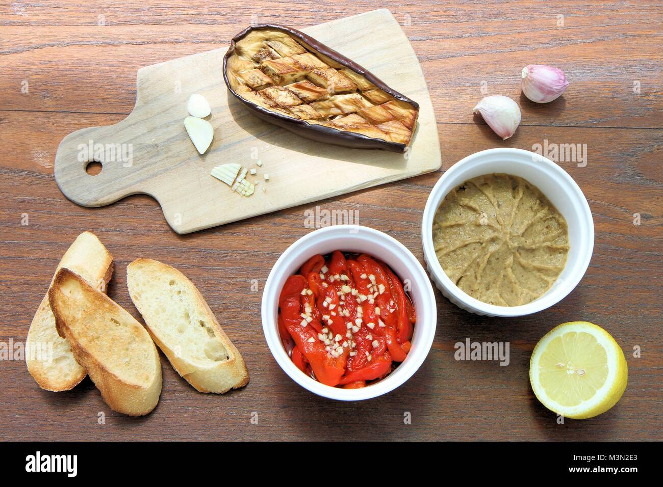 Roasted eggplant caviar dip Stock Photo Alamy