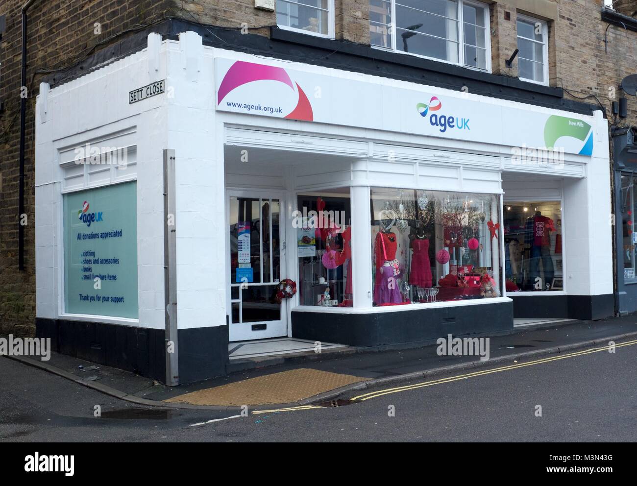 The Age Concern shop in New Mills Stock Photo Alamy
