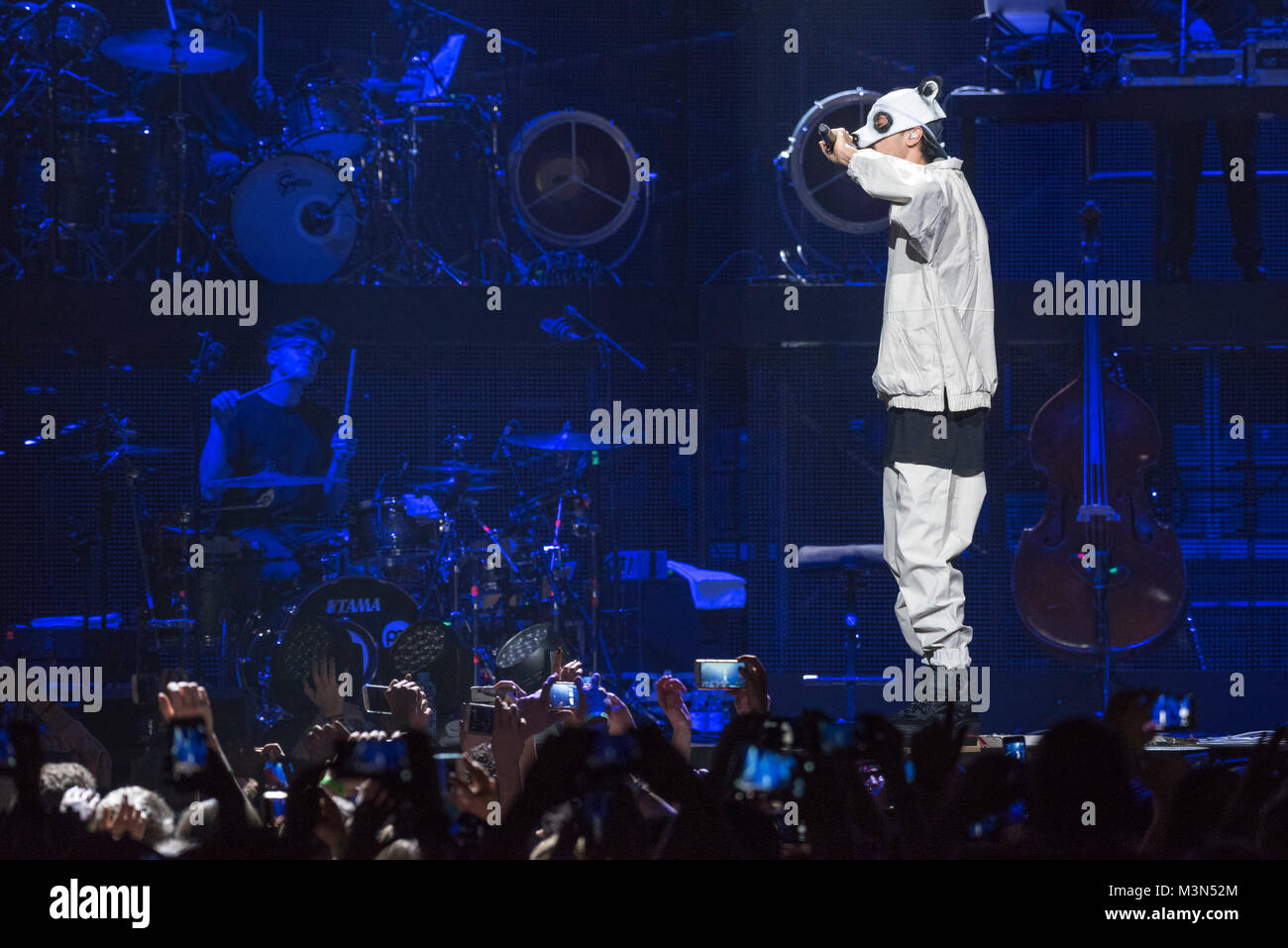 Der deutsche Rapper Cro spielt am 18.12.2016 ein Konzert in der SAP-Arena Mannheim. Stock Photo