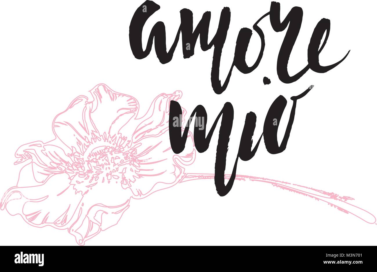 Amore - rose gold script - Rose Gold Quote - Posters and Art