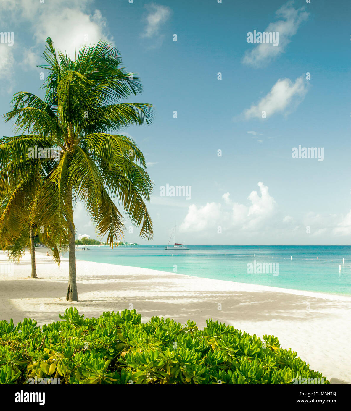 Seven Mile Beach on Grand Cayman island, Cayman Islands Stock Photo