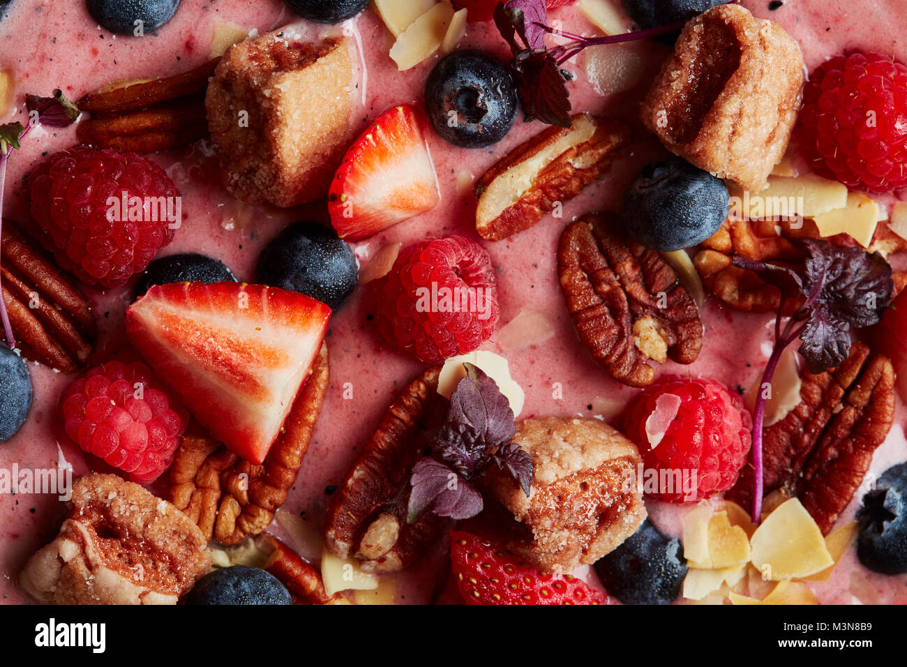 Superfood Breakfast smoothie Stock Photo