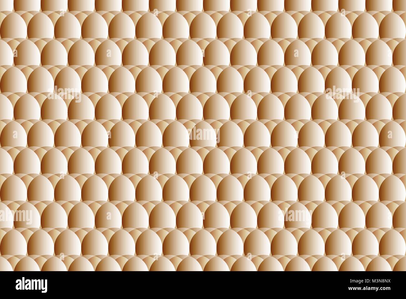 Egg abstract vector pattern brown, Eggs in rows, Fish scale pattern