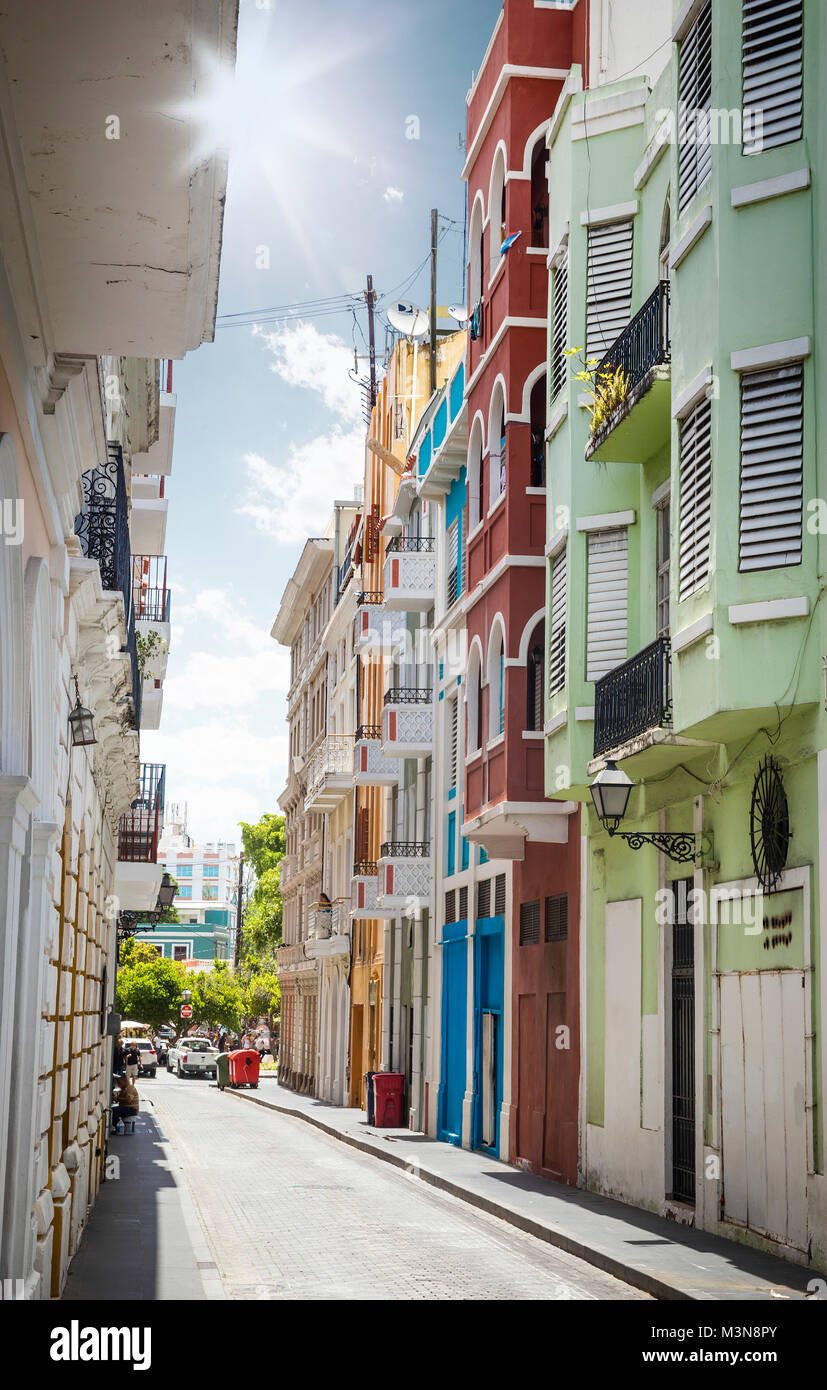 Street in old San Juan, Puerto Rico Stock Photo - Alamy