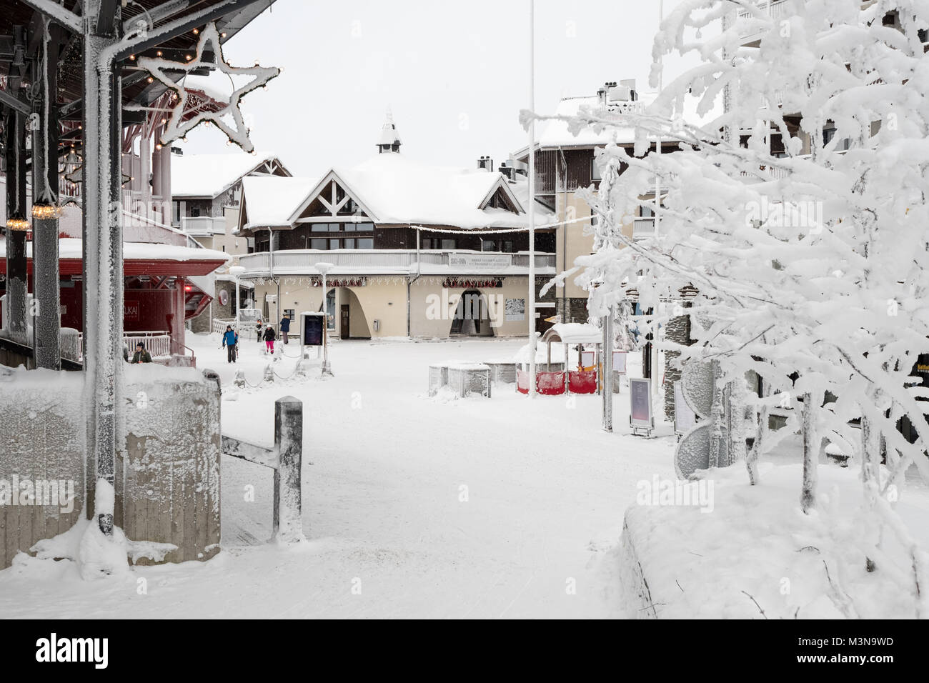 The ski resort of Ruka in Finland Stock Photo
