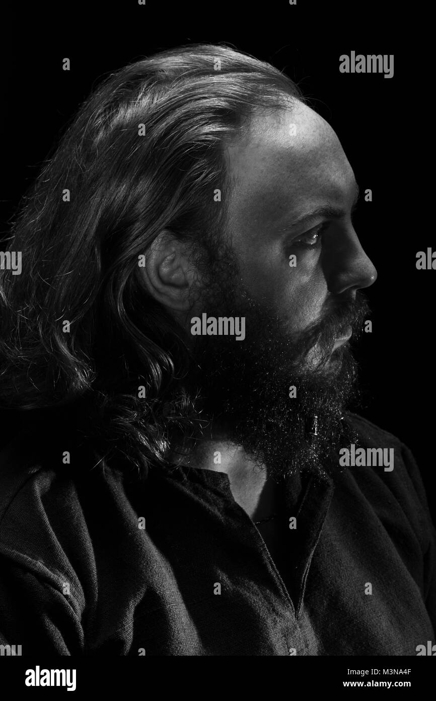 Male viking Black and White Stock Photos & Images Alamy