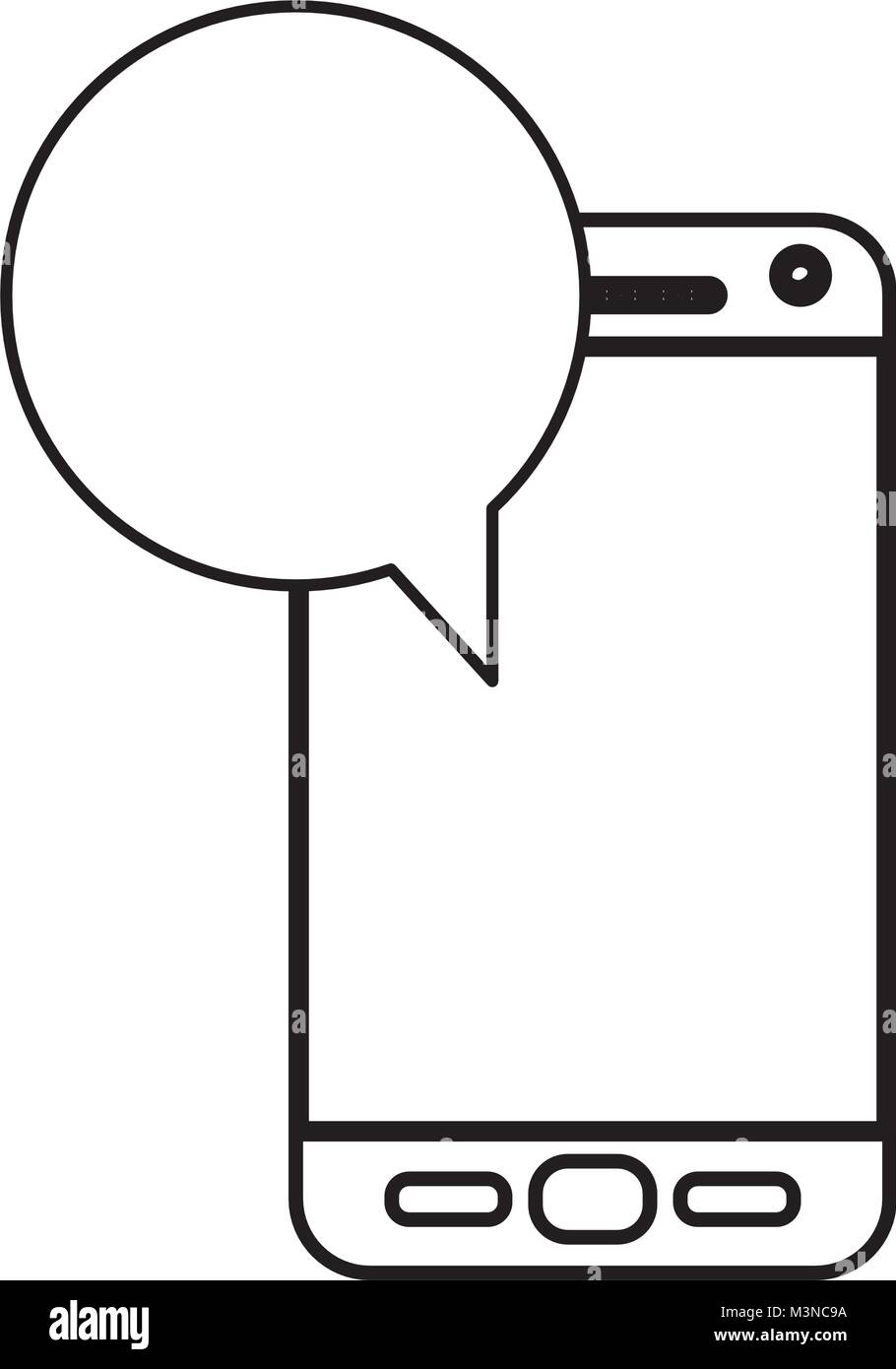 smartphone with speech bubbles Stock Vector Image & Art - Alamy