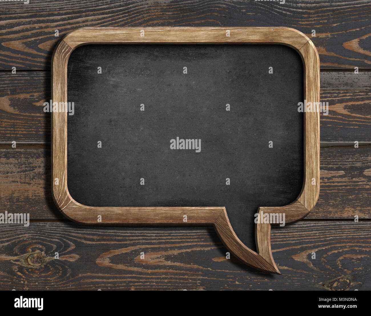 blog blackboard on wood background Stock Photo